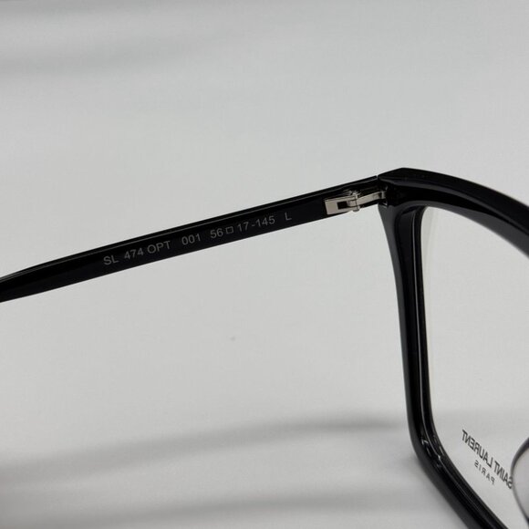 NEW SL474 OPT 001 SAINT LAURENT BLACK WOMEN SAINT LAURENT EYEGLASSES - Picture 8 of 10